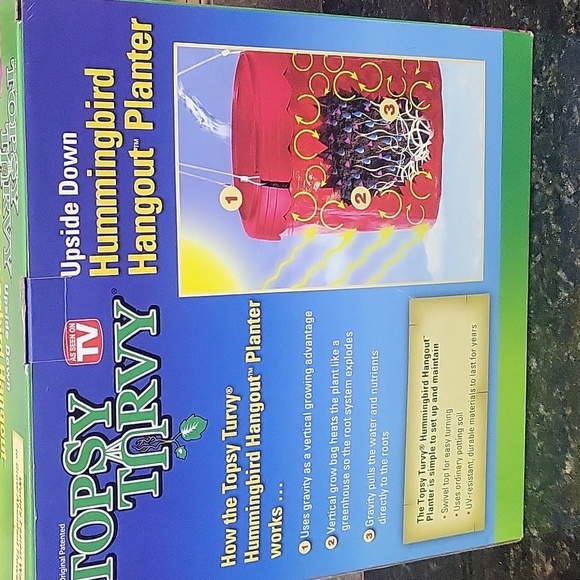 NIB Topsy Turvy Upside Down Hummingbird Hang-out Planter. - Picture 5 of 8